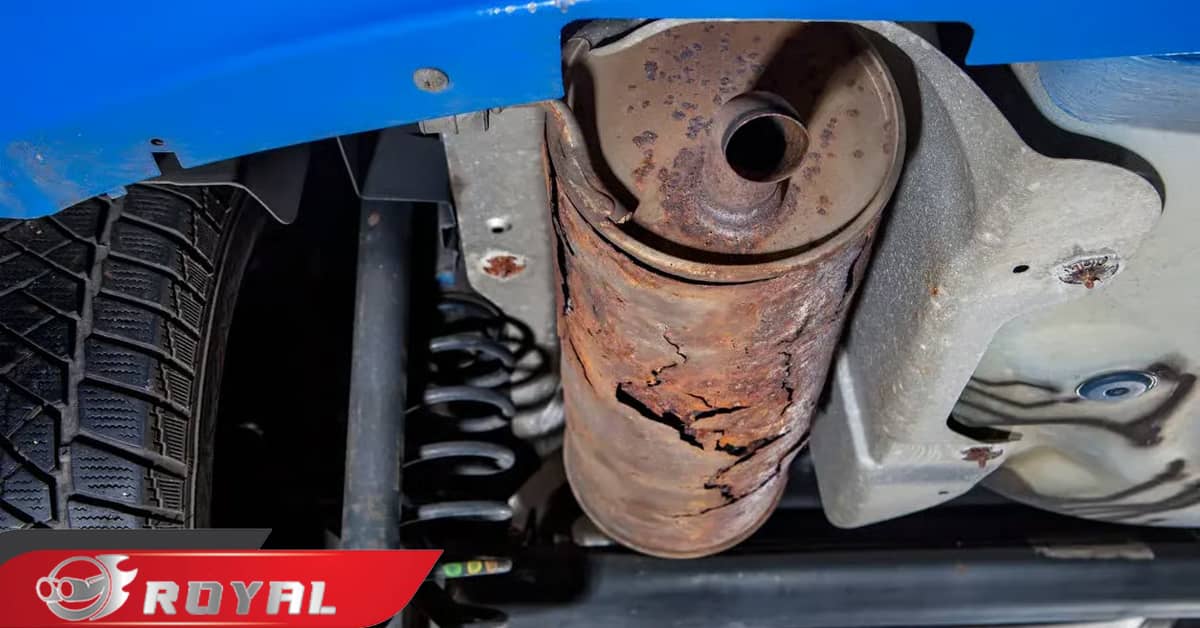 عکس منبع اگزوز خراب