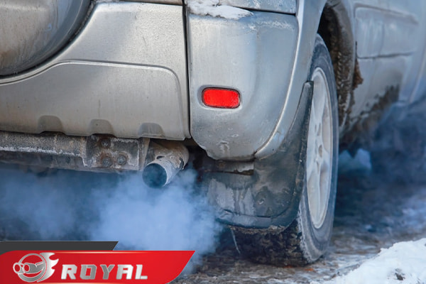 عکس یخ زدن اگزوز خودرو